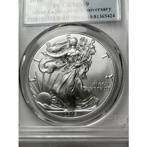 2016 $1 Silver Eagle Silver Eagle - 30th Anniversary First Strike First Strike