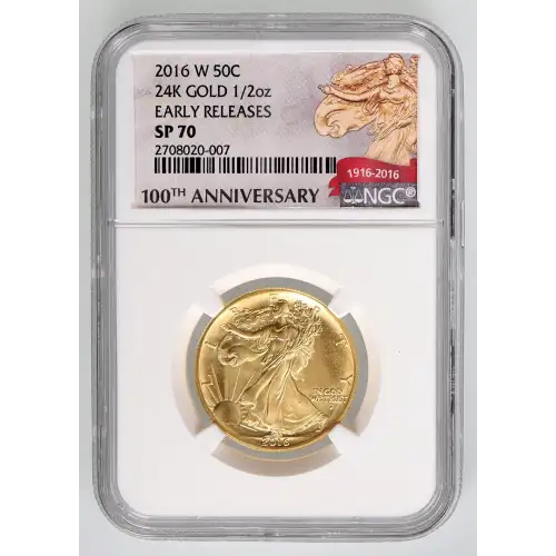 2016 24K GOLD 1/2oz EARLY RELEASES