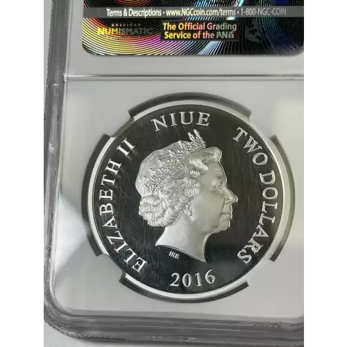 2016 Niue .999 Fine Silver Colorized Kings of the Continent African Lion $2