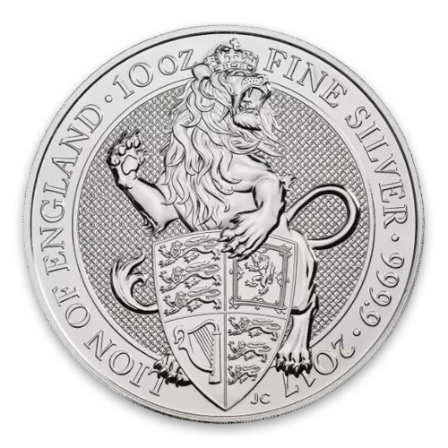 2017 10oz Britain Silver Queen's Beast : The Lion of England (2)