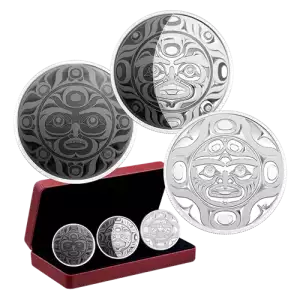 2017 Phases of the Moon - 2 oz. Pure Silver 3-Coin Set