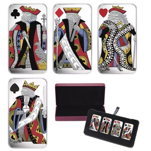 2018 1.5 oz. Pure Silver Coloured 4-Coin Set - Historical Currency of Canada: Playing Cards of New France (4)