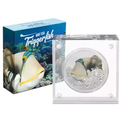 2018 Niue Reef Fish Triggerfish 1oz Silver Proof Coin (2)