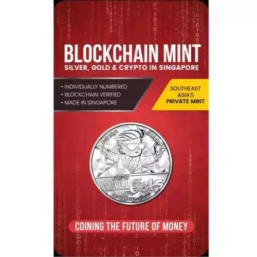 2021 Blockchain Mint WallStreetBets 1 oz Silver Round BU In Blister Pack (3)