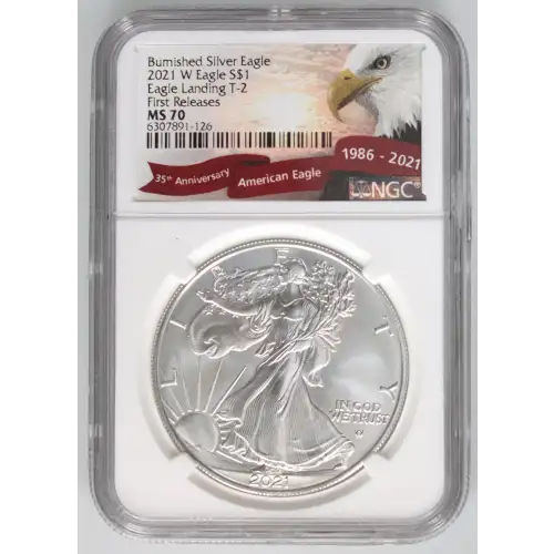 2021 W Eagle Landing T-2 First Releases Burnished Silver Eagle (3)
