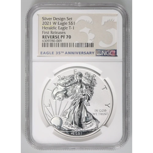 2021 W Heraldic Eagle T-1 First Releases Silver Design Set