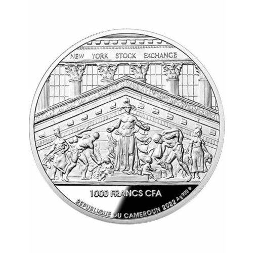 2022 Cameroon Roulette Wheel Colorized 1 oz .999 Silver Proof Coin