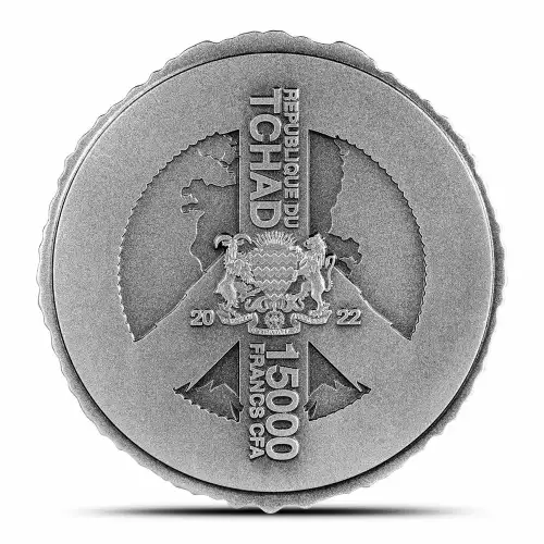 2022 Chad 3 oz .999 Silver Peace Symbol Dragon and Eagle Coin (3)