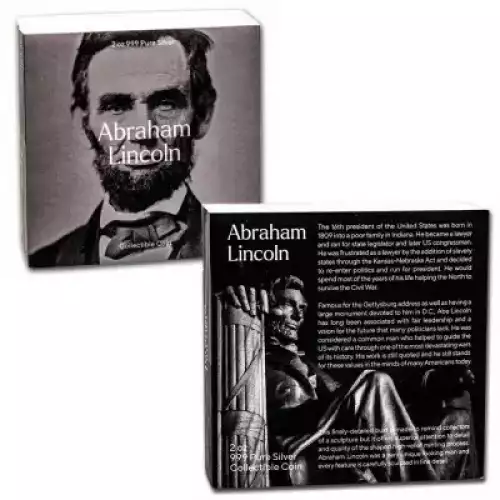 2022 Republic of Chad Abraham Lincoln 2oz Silver High Relief Coin