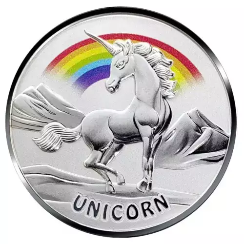 2023 1 oz Fiji Asian Mythical Creatures - Unicorn 999 Silver Coloured ...