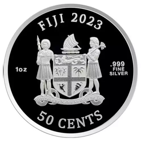 2023 1 oz Fiji Asian Mythical Creatures - Unicorn 999 Silver Coloured ...