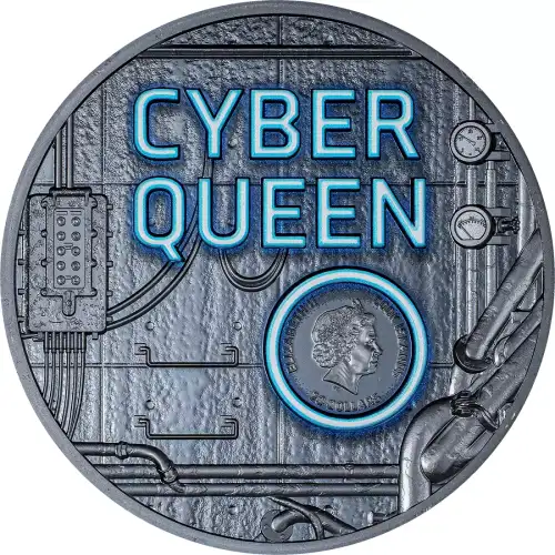 2023 Cook Islands Cyber Queen The Beginning 3oz Silver Black Proof Coin