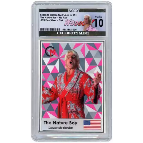 2023 Cook Islands Ric Flair 3g .999 Silver “Pink Colorway” Trading Coin Card NGCx10 [DUPLICATE for #549250]