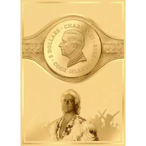 2023 Cook Islands Ric Flair .5g  .999 Gold “Pink Colorway” Trading Coin Card NGCx10 (2)