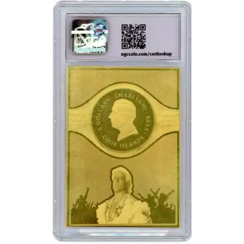 2023 Cook Islands Ric Flair .5g  .999 Gold Trading Coin Card NGCx10