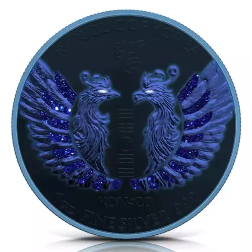 2023 Korea Phoenix Blue Flame Edition 1 oz Silver Coin (4)