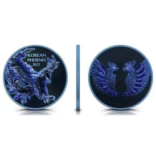 2023 Korea Phoenix Blue Flame Edition 1 oz Silver Coin (3)