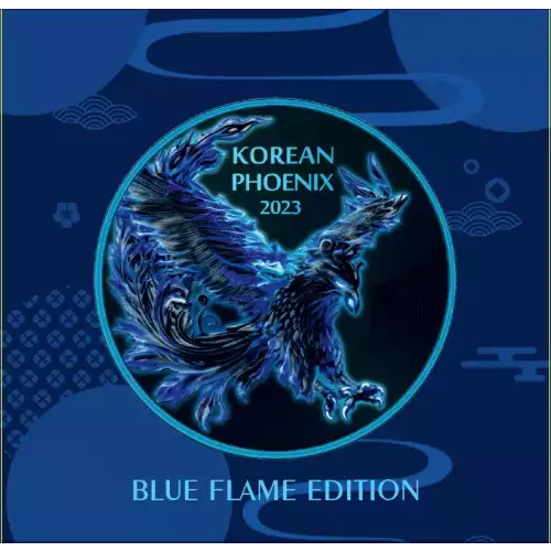 2023 Korea Phoenix Blue Flame Edition 1 oz Silver Coin (2)