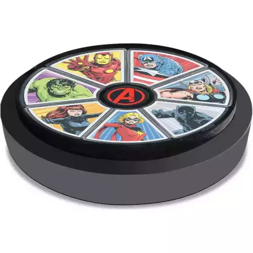 2023 Marvel Avengers 60th Anniversary Silver Coin Set with Box (2)