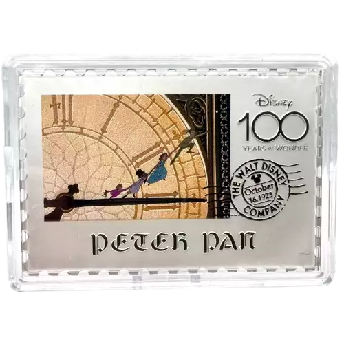 2023 Niue Disney 100th Peter Pan Stamp 1 oz Silver Coin in Display Box (4)