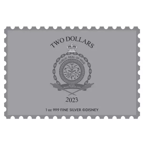 2023 Niue Disney 100th Peter Pan Stamp 1 oz Silver Coin in Display Box