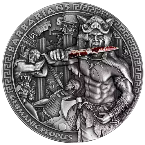 2023 Niue Germanic Peoples Barbarians 2 oz Silver High Relief Coin