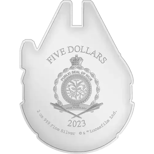 2023 Niue Star Wars Millennium Falcon 2 oz Silver Coin (2)