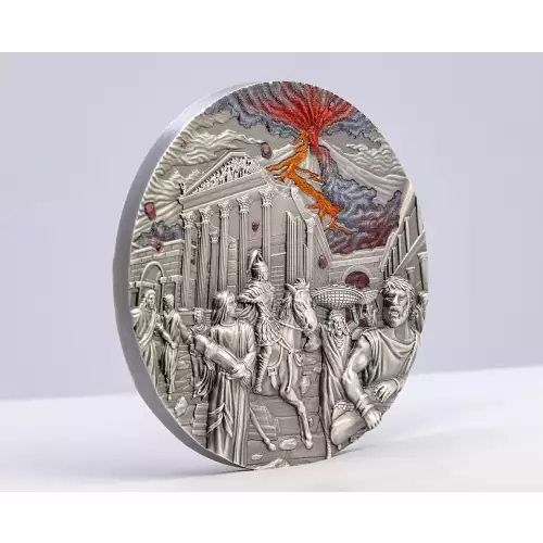 2023 Palau Fury of Nature Pompeii Volcano Eruption 2 oz Silver Coin (4)