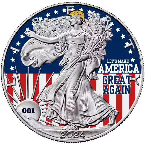 2024 American Silver Eagle Let's Make America Great Again Edition 1 oz Silver Coin (4)