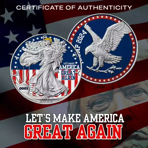 2024 American Silver Eagle Let's Make America Great Again Edition 1 oz Silver Coin (2)