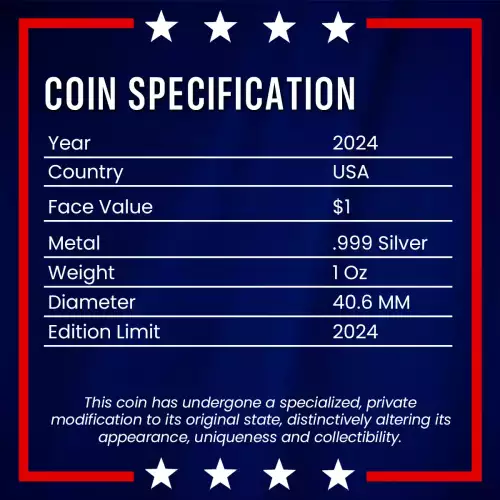 2024 American Silver Eagle Let's Make America Great Again Edition 1 oz Silver Coin