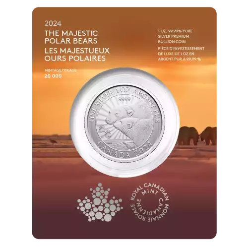2024 Canada The Majestic Polar Bears 1 oz Silver Coin
