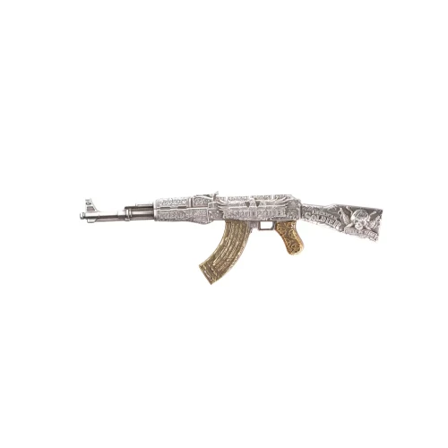 2024 Chad Assault Rifle 2 oz .999 Silver Coin (Antiqued GIlded)