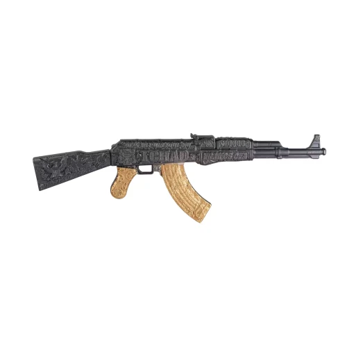 2024 Chad Assault Rifle 2 oz .999 Silver Coin (Black & Gold) (3)