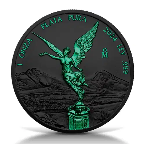 2024 Mexico Libertad Black Platinum Poison Edition  1 oz Silver Coin