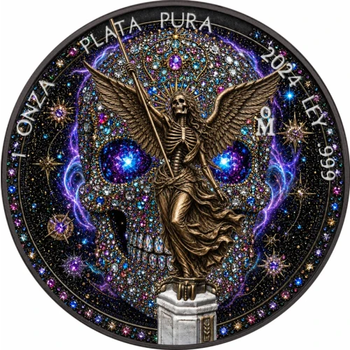 2024 Mexico Libertad  Diamond Skull Aura Edition 1 oz Silver Coin (4)