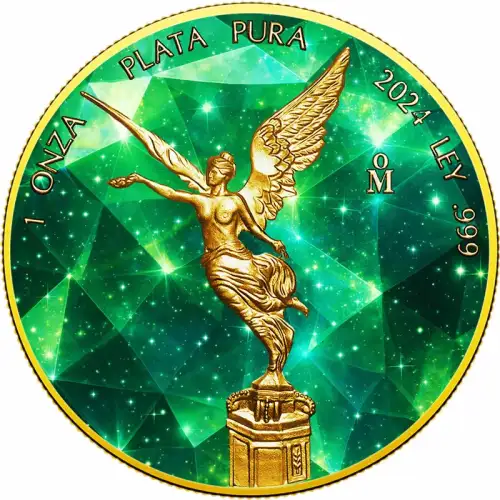 2024 Mexico Libertad Emerald Nebulite Edition 1 oz Silver Coin (5)