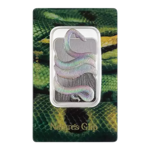 2024 Niue Nature’s Grip Green Anaconda 1 oz Silver Hologram Bar in Card (5)