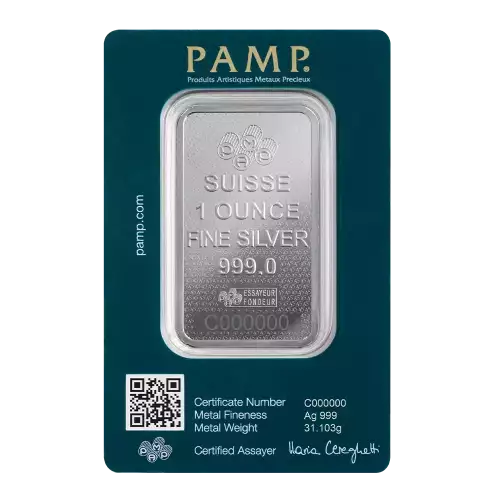2024 Pamp Suisse Lady Fortuna 45th Ann. 1 oz Silver bar in Assay Card (2)