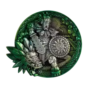 2024 Quetzalcoatl 10 oz .999 Silver Coin Antiqued Finish 5000 Francs CFA (4)