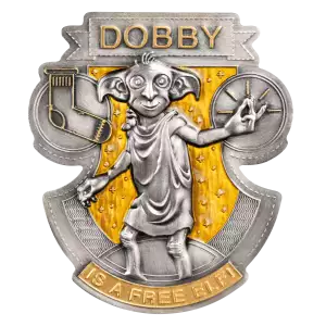 2024 Samoa Harry Potter Dobby A Free Elf 2 oz Silver Antiqued Gilded Coin (2)