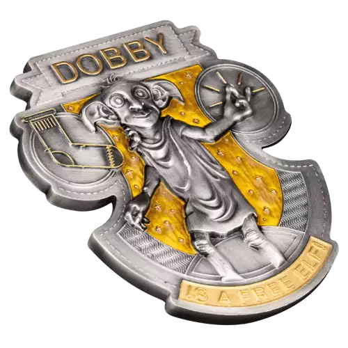 2024 Samoa Harry Potter Dobby A Free Elf 2 oz Silver Antiqued Gilded Coin (3)