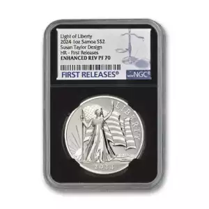 2024 Samoa Light of Liberty Reverse Proof 1 oz Silver Coin
