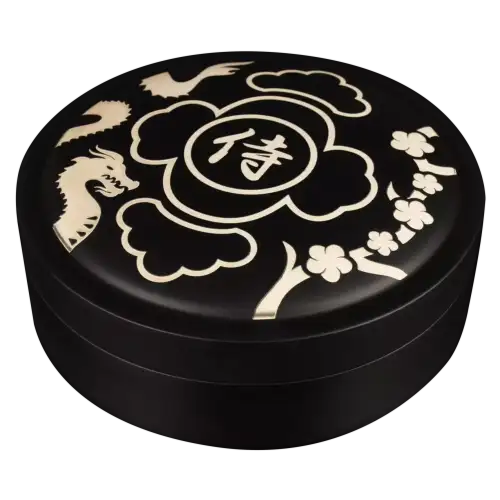 2024 Solomon Islands Samurai Helmet 10oz Silver Antiqued Coin