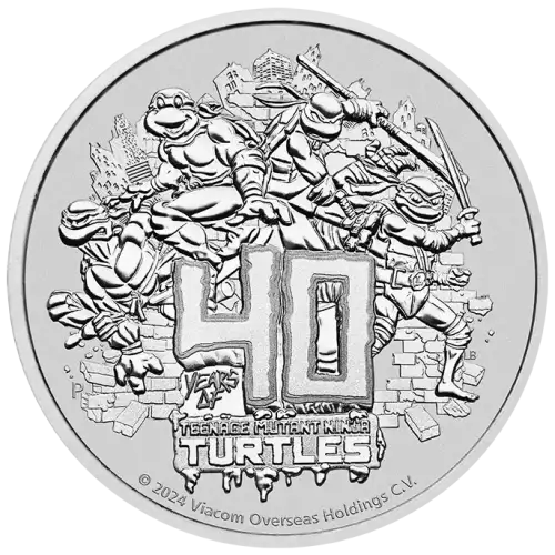 2024 Tuvalu Teenage Mutant Ninja Turtles 40th Ann. BU 1 oz Silver Coin (2)