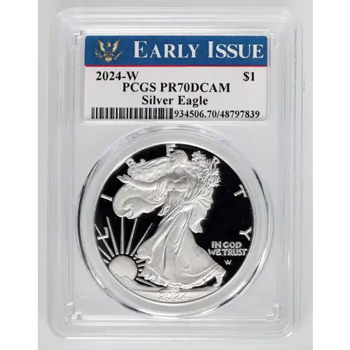 2024-W  $1 Silver Eagle First Strike, DCAM