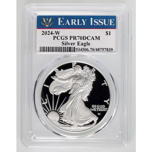 2024-W  $1 Silver Eagle First Strike, DCAM