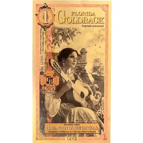 2025 1 Florida Goldback (24K Gold) - Alpha Series [DUPLICATE for #560845]