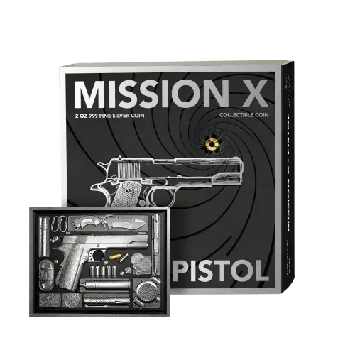 2025 Samoa Mission X Pistol 2 oz Silver Coin