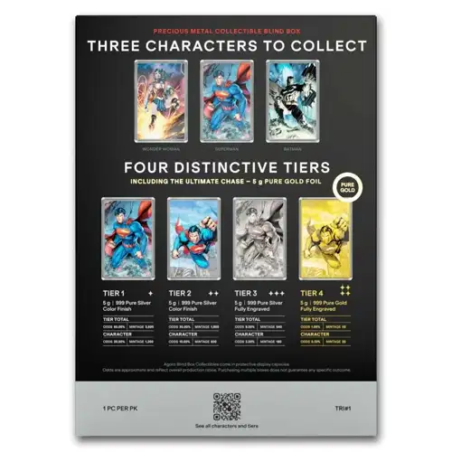 2026 Agoro Niue DC Comics - Trinity 5g Silver Foil Blind Box